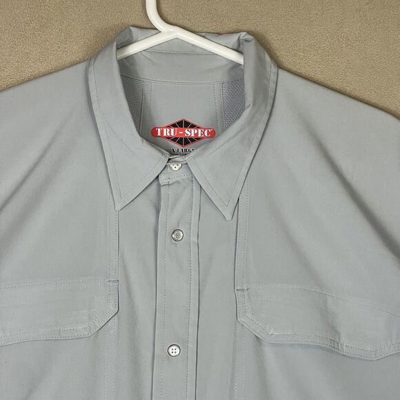Tru Spec Shirt Mens Extra Large Gray‎ Button Up Work Uniform Tactical Adult - Picture 2 of 13